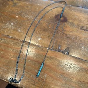 Kendra Scott gunmetal long necklace
